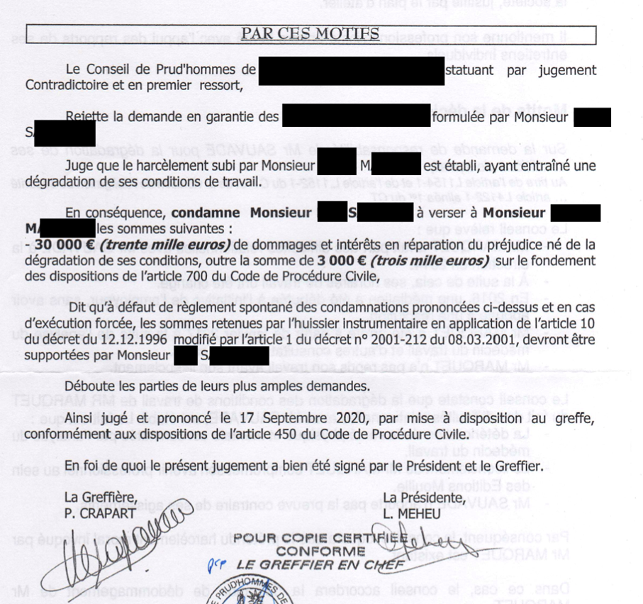 Décision de justice 1